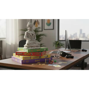 Cement Seated Buddha Statue, Tranquil Home & Garden Decor